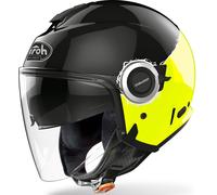 Airoh Helyos Fluo Elmetto jet, nero-giallo, taglia XS per maschi