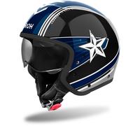 Airoh J110 Command Casco Jet, nero-blu, taglia XS