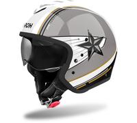 Airoh J110 Command Casco Jet, nero-grigio-bianco, taglia M