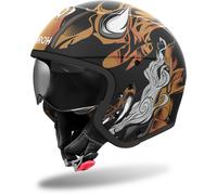 Airoh J110 Oni Casco Jet, nero-oro, taglia XS
