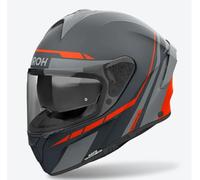 Airoh Spark 2 Spinner Casco, nero opaco/grigio/arancione, M (57/58)
