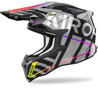 Airoh Strycker Brave Casco da motocross, nero-grigio, taglia L per maschi