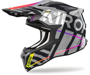 Airoh Strycker Brave Casco da motocross, nero-grigio, taglia S per maschi