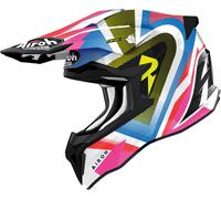 Airoh Strycker View, casco a croce M male Bianco/Fucsia/Rosso/Blu/Giallo