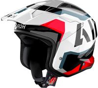 Airoh TRR II Jupiter, casco aperto S female Bianco/Nero/Grigio/Rosso