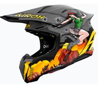Airoh Twist 3 Adventure, casco da motocross L female Opaco Grigio/Nero/Arancione/Giallo