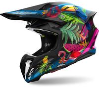 Airoh Twist 3 Amazonia Casco da motocross, nero-multicolore, taglia L per maschi