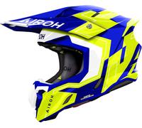 Airoh Twist 3 Dizzy, casco a croce L male Blu/Giallo Fluo/Bianco