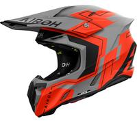 Airoh Twist 3 Dizzy, casco a croce S male Opaco Arancione Fluo/Grigio