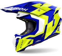 Airoh Twist 3 Dizzy Casco da motocross, blu-giallo, taglia XL per maschi
