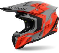 Airoh Twist 3 Dizzy Casco da motocross, grigio-arancione, taglia XS per maschi