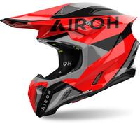 Airoh Twist 3 King Casco da motocross, nero-grigio-rosso, taglia L per maschi