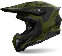 Airoh Twist 3 Military Casco da motocross, verde, taglia S per maschi