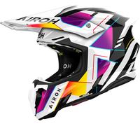 Airoh Twist 3 Rainbow, casco a croce XS male Bianco/Nero/Fucsia/Giallo