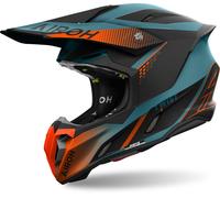 Airoh Twist 3 Shard Casco da motocross, blu-arancione, taglia XL per maschi