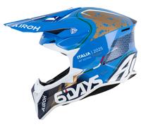 Airoh Wraaap 6Days Italy 2025 Casco Cross unisex bianca, taglia XL