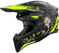 Airoh Wraaap Darkness, casco a croce S male Opaco Nero/Grigio/Giallo Fluo