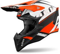Airoh Wraaap Feel Casco da motocross, nero-bianco-arancione, taglia M per maschi
