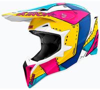 Airoh Wraaap Paint, casco da motocross M male Bianco/Blu/Giallo/Fucsia