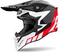 Airoh Wraaap Reloaded Casco da motocross, nero-bianco-rosso, taglia S per maschi