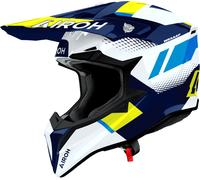 Airoh Wraaap Vision, casco da motocross XL female Blu Scuro/Bianco/Giallo Fluo