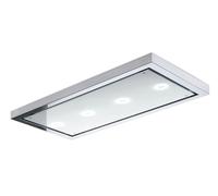 AIRONE cappa da soffitto AMADEUS da 120 cm in vetro bianco e acciaio inox