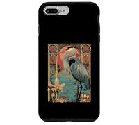 Airone con tramonto e floreale Art Nouveau Gru BIrd Custodia per iPhone 7 Plus/8 Plus