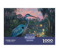 Airone, puzzle da 1000 pezzi, mondlit Night Puzzles un puzzle sfidante, 100% cartone riciclato, per adulti e bambini a partire dai 14 anni, 70 x 50 cm, 1000 pezzi