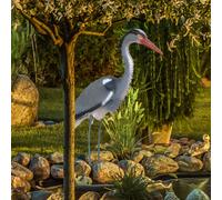 Airone da giardino airone cenerino manichino airone da laghetto, decorazione da giardino resistente alle intemperie, grigio nero bianco, AxLxL 70,5x52x16 cm