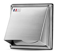 AIROPE Griglia di Ventilazione in Acciaio Inossidabile 125 mm - Resistente alle Intemperie con Valvola di Non Ritorno - Perfetta per Asciugatrice, Cappe, Ventilazioni, Condotti di Scarico