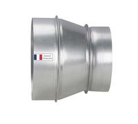 AIROPE-RA-Riduttore di Condotto 100/125 mm in Acciaio Zincato,Resistente alla Corrosione,Ideale per Ventilazione,Riscaldamento,Drenaggio,Evacuazione, Climatizzazione.Duraturo.Ampia Gamma di Dimensioni