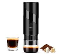 AirOpen Macchina da Caffè Portatile, Serbatoio da 100 mL per Doppio Espresso, Protezione IPX5, 20 Bar, Compatibile con Capsule Nespresso Original e Caffè Macinato, per Auto, Campeggio e Ufficio
