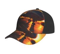 Airplane at Sunset - Berretto da baseball con funzione di stampa, traspirante, per attività all'aperto, alla moda, colore: nero