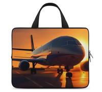 Airplane at Sunset - Custodia per laptop da 13", ultra sottile, leggera e impermeabile, in neoprene resistente, con cinghia da polso
