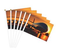Airplane at sunset stampa leggera palmare bandiera doppia faccia partito parata decorazione casa celebrazioni