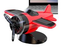 Airplane Car, Sun Powered Auto Dashboard Ornaments, 3.74 Inch Compact & Sturdy, Rotating Decoration Toy Fan Drifting Model for Men, Kids, Vehicle Interior Collectibles, and Drivers