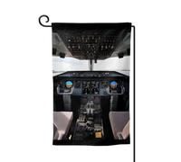 Airplane Cockpit1 Bandiere da giardino verticali a doppia faccia bandiera per casa 30,5 x 45,7 cm primavera estate stagionale cortile banner vacanze fattoria cortile all'aperto decorazione da
