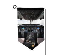 Airplane Cockpit1 Bandiere da giardino verticali a doppia faccia bandiera per casa 30,5 x 45,7 cm primavera estate stagionale cortile banner vacanze fattoria cortile all'aperto decorazione da