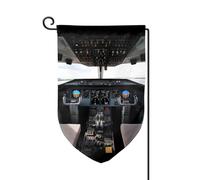 Airplane Cockpit1 Bandiere da giardino verticali a doppia faccia bandiera per casa 30,5 x 45,7 cm primavera estate stagionale cortile banner vacanze fattoria cortile all'aperto decorazione da
