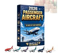 Airplane Countdown Calendar, Holiday Advent Box, Acrylic Aircraft Set