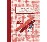 Airplane Graph Paper Notebook: Grid Paper for Math and Science, 5 x 5 Squares, Ideal for Precision Drawings, Graphs, and Diagrams