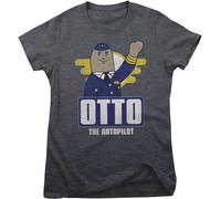 Airplane! Maglietta da donna OTTO The Autopilot Girly Tee PM-5-AIRPL002 S Grigio