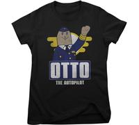 Airplane! Maglietta da donna OTTO The Autopilot Girly Tee PM-5-AIRPL002 S Nero