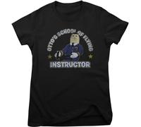 Airplane! Maglietta da donna Otto's School Of Flying Girly Tee PM-5-AIRPL004 S Nero