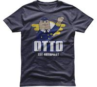 Airplane! Maglietta OTTO The Autopilot PM-1-AIRPL002 L Blu