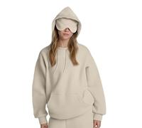 Airplane Mode Travel Hoodie with Eye Mask,Hoodie with Eye Mask Built in,2025 New Comfort Airplane Mode Travel Hoodies (Apricot,XL)