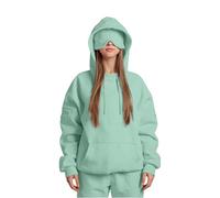 Airplane Mode Travel Hoodie with Eye Mask,Hoodie with Eye Mask Built in,2025 New Comfort Airplane Mode Travel Hoodies (Light Green,XXL)