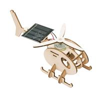 Airplane Model Kit - 3D Wooden Puzzle Craft, Collezionabile Aircraft Models | Educational Hands-On Wood Craft Kit for Hobbyists, Kids, and Adults, Solar Powered Helicopter Puzzle for STEM Learning