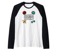Airplane Pilot Aviator I'd Rather Be Flying Maglia con Maniche Raglan