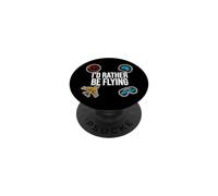 Airplane Pilot Aviator I'd Rather Be Flying PopSockets PopGrip Adesivo